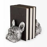 Mercana Bruno (Set of 2) 5L x 5W Silver American Bulldog Bookends 68925