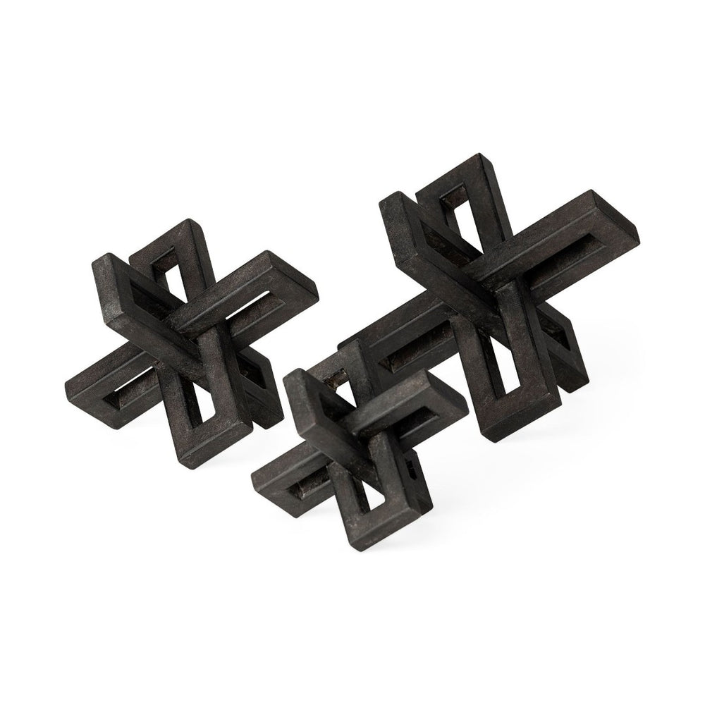 Mercana Aleph Decorative Sculptural Jacks in Matte Finish - Modern Industrial Accents for Any Space 68962