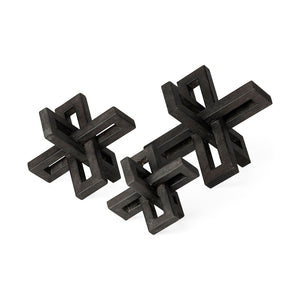 Mercana Aleph Decorative Sculptural Jacks in Matte Finish - Modern Industrial Accents for Any Space 68962