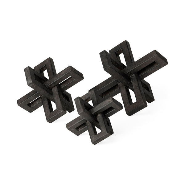 Mercana Aleph Decorative Sculptural Jacks in Matte Finish - Modern Industrial Accents for Any Space 68962