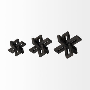 Mercana Aleph Decorative Sculptural Jacks in Matte Finish - Modern Industrial Accents for Any Space 68962