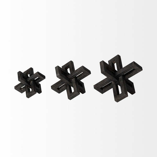 Mercana Aleph Decorative Sculptural Jacks in Matte Finish - Modern Industrial Accents for Any Space 68962