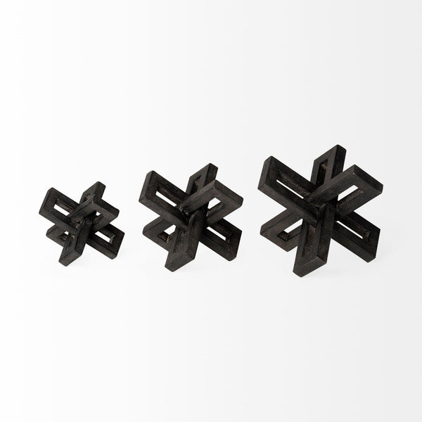 Mercana Aleph Decorative Sculptural Jacks in Matte Finish - Modern Industrial Accents for Any Space 68962