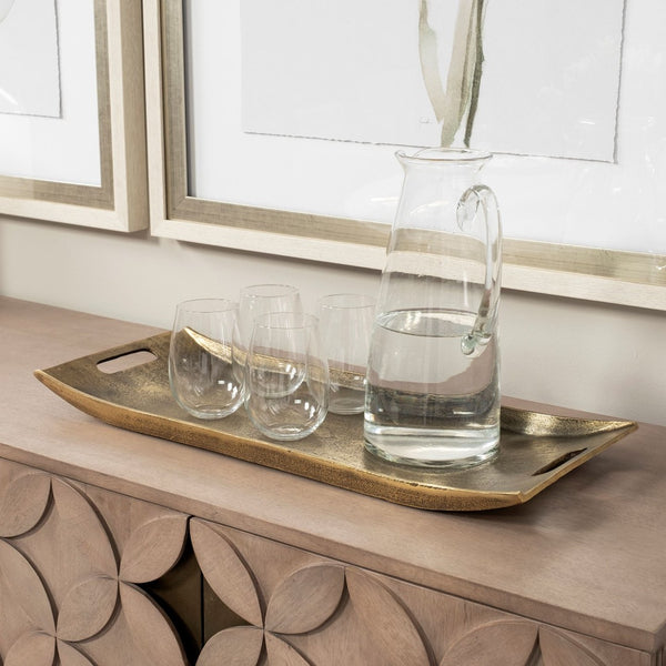 Mercana Drey Versatile Rectangular Tray for Serving & Decor - Elegant Accent for Modern Interiors and More 69067