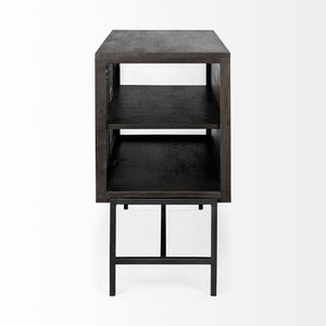 Mercana Arelius Accent Cabinet – Modern Compact Storage with Glass Doors for Stylish Organization & Display 69010