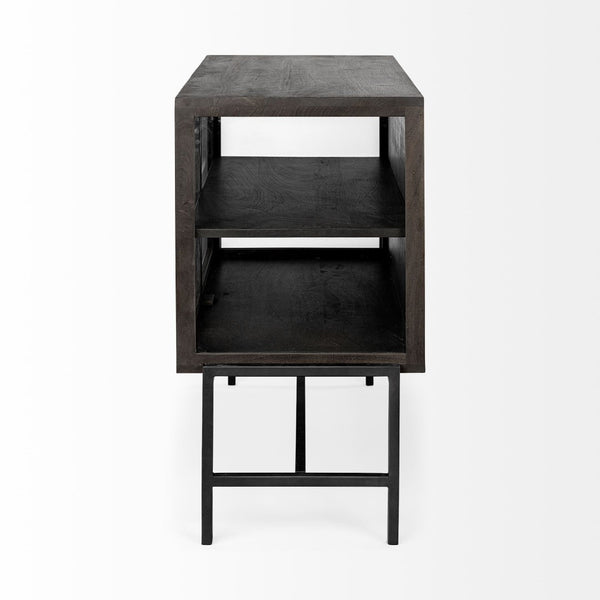 Mercana Arelius Accent Cabinet – Modern Compact Storage with Glass Doors for Stylish Organization & Display 69010