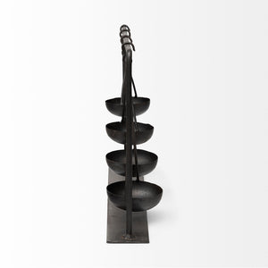 Mercana Enos 19L x 3W Sculptural Metal Bowl Display for Industrial-Modern Home Décor and Accent Styling 68857