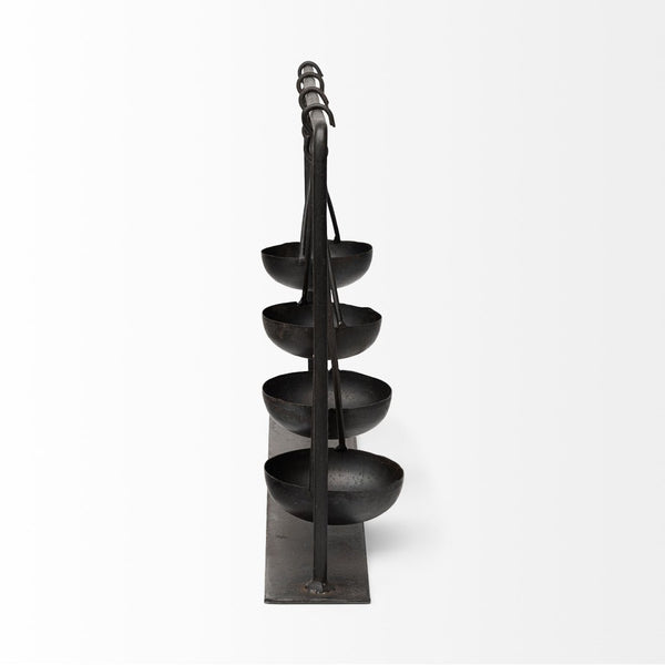 Mercana Enos 19L x 3W Sculptural Metal Bowl Display for Industrial-Modern Home Décor and Accent Styling 68857