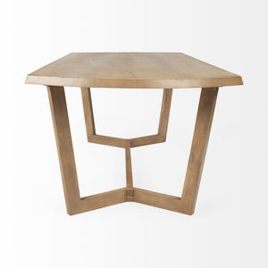 Mercana Denver Solid Wood Dining Table - Mid-Century Modern Design with Geometric Flair for Elegance 69031-AB
