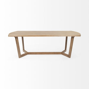 Mercana Denver Solid Wood Dining Table - Mid-Century Modern Design with Geometric Flair for Elegance 69031-AB