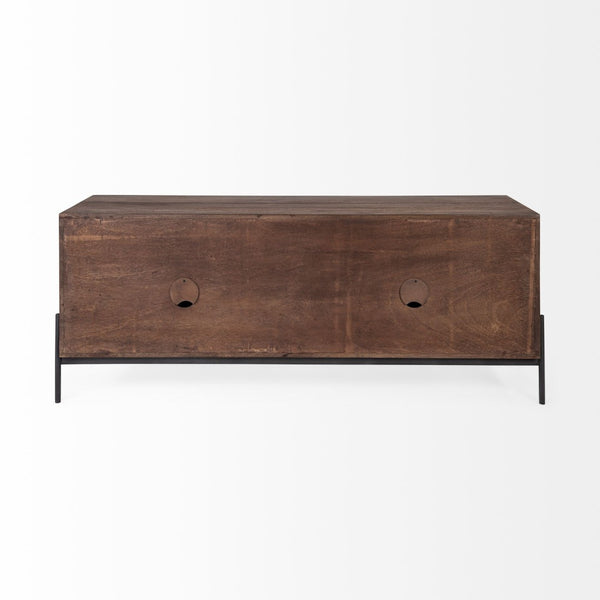 Mercana Glenn Mid-Century Modern Media Console with Ample Storage and Soft-Closing Doors for TVs Up to 71" 69018