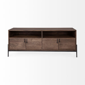 Mercana Glenn Mid-Century Modern Media Console with Ample Storage and Soft-Closing Doors for TVs Up to 71" 69018