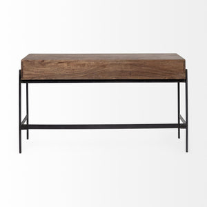 Mercana Glenn 56-Inch Console Table with Industrial Frame – Stylish Mid-Century Modern Design for Any Space 69017