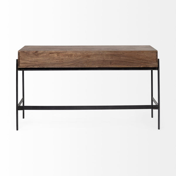 Mercana Glenn 56-Inch Console Table with Industrial Frame – Stylish Mid-Century Modern Design for Any Space 69017