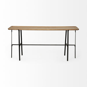 Mercana Helios Console Table – Elegant Mango Wood and Iron Design for Modern Entryway or Living Room Decor 69013