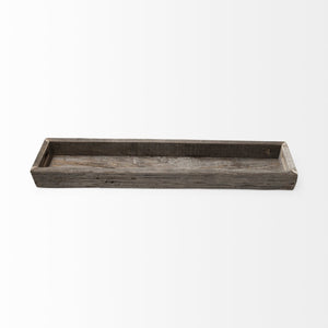 Mercana Vernon Large Reclaimed Wood Tray - Rustic Modern Centerpiece for Stylish Home Decor and Organizing 68859