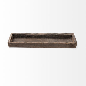 Mercana Vernon Rustic Reclaimed Wood Serving Tray - Versatile Décor for Urban Loft & Modern Farmhouse Style Brown Reclaimed Wood | 30L 68858