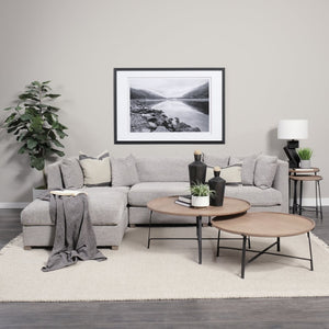 Mercana Valence Versatile Armless Sectional Module: Modern Comfort with Modular Flexibility for Your Space Mediuma Gray Fabric | Full-Size Ottoman 69125