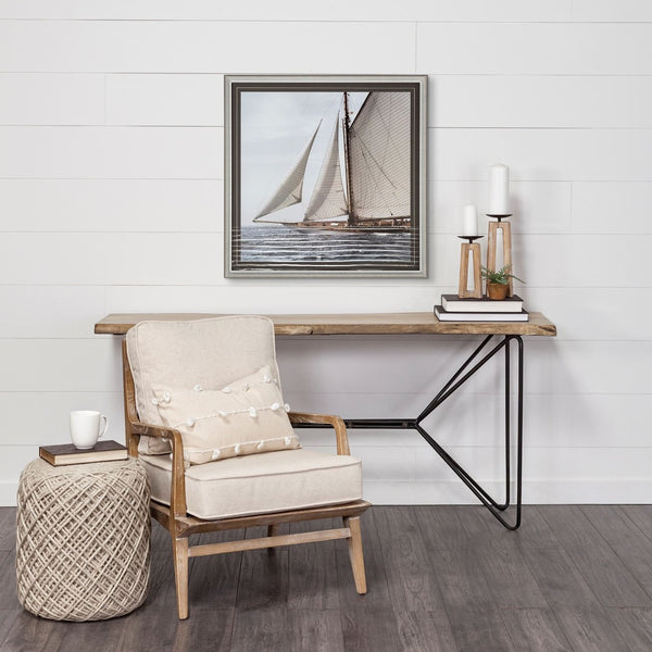 Mercana Astra Handcrafted Light Brown Pedestal Candle Holder for Modern Farmhouse and Coastal Decor Brown Wood | 9H 68635