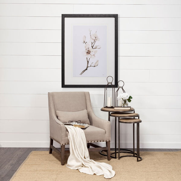 Mercana Glover Set of 3 Rustic Industrial Nesting Accent Tables for Stylish Living Room Décor and Flexibility 68814