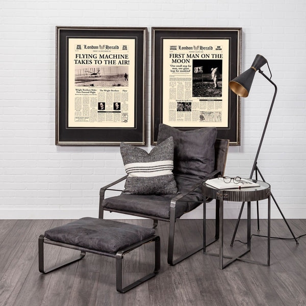 Mercana Eris III Industrial Floor Lamp with Tripod Base and Double-Cone Shade for Modern Home Decor 68977