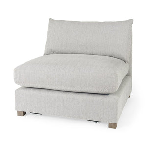 Mercana Valence Corner Sectional Piece: Stylish Modular Comfort for Effortless Living and Custom Layouts Light Gray Fabric | Armless Chair 69117