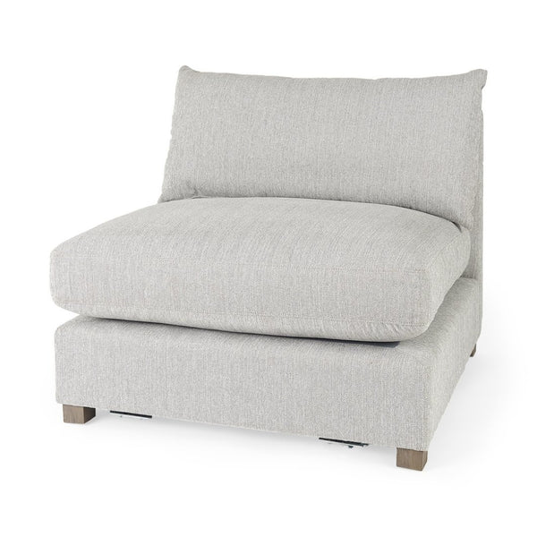 Mercana Valence Corner Sectional Piece: Stylish Modular Comfort for Effortless Living and Custom Layouts Light Gray Fabric | Armless Chair 69117