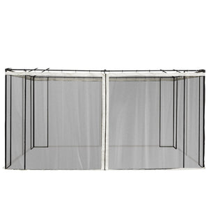English Elm Outsunny 10' X 13' Durable Mesh Sidewall Set With Zippers For Gazebos & Canopy Tents - Cream Trim W2225P174211-GIGA