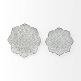 Mercana Miranda Set of 2 Stamped Metal Lotus Flower Wall Decor 67908