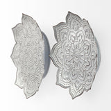 Mercana Miranda Set of 2 Stamped Metal Lotus Flower Wall Decor 67908