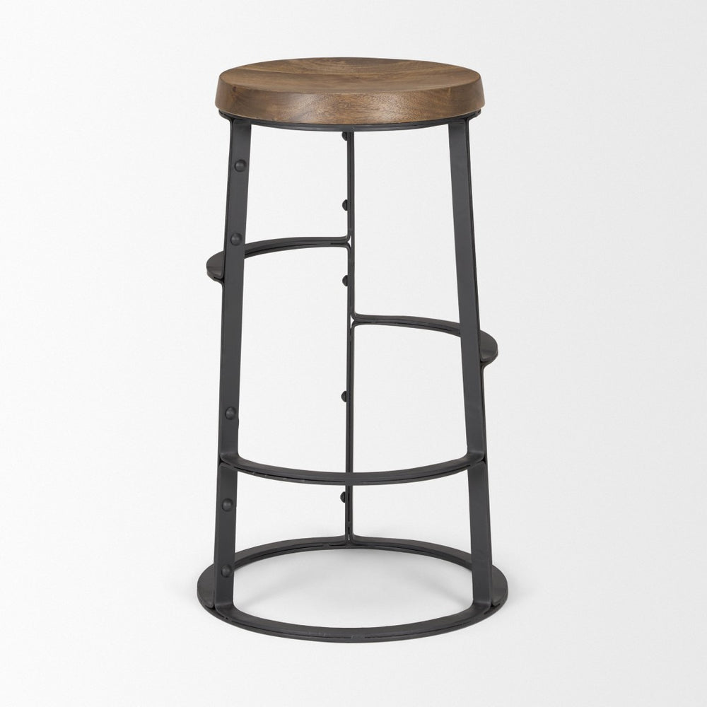 Mercana Neo Contemporary Counter-Height Stool with Ergonomic Wooden Seat for Stylish Dining and Bars 67903