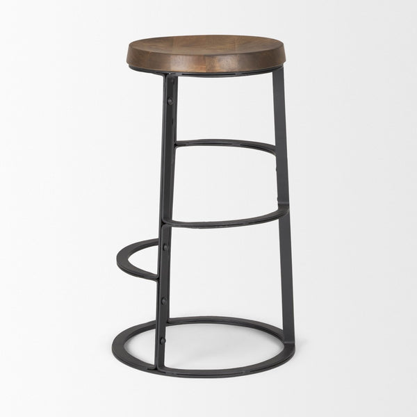 Mercana Neo Contemporary Counter-Height Stool with Ergonomic Wooden Seat for Stylish Dining and Bars 67903