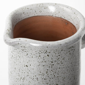 Mercana Frieda Small Freckled Ceramic Jug – Handcrafted Accent for Modern Farmhouse & Scandinavian Decor Gray Ceramic | 9H 68917