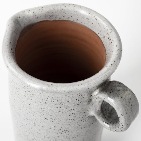 Mercana Frieda Small Freckled Ceramic Jug – Handcrafted Accent for Modern Farmhouse & Scandinavian Decor Gray Ceramic | 9H 68917