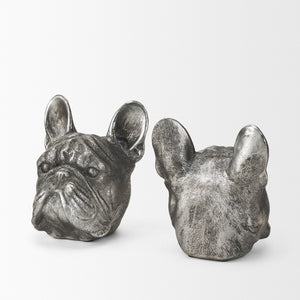 Mercana Bruno Sculptural American Bulldog Bookends – Stylish Metal Decor for Modern Homes & Offices 68925