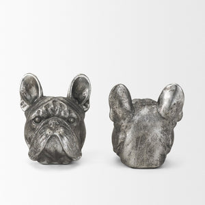 Mercana Bruno Sculptural American Bulldog Bookends – Stylish Metal Decor for Modern Homes & Offices 68925