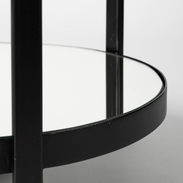 Mercana Eleonore Contemporary Two-Tier Bar Cart with Durable Tempered Shelves for Stylish Entertaining 68945