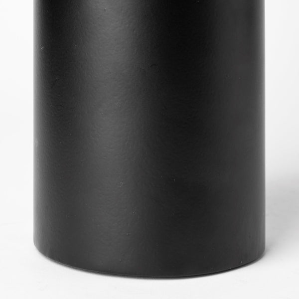 Mercana Alex Cylindrical Candle Holder - Elegant Matte Finish for Modern Ambiance in Any Room Decor Black Metal | 13.4H 68947