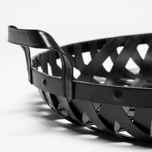 Mercana Lito Elegant Woven Metal Serving Trays for Modern Home Décor, Stylish Organization & Display 68951