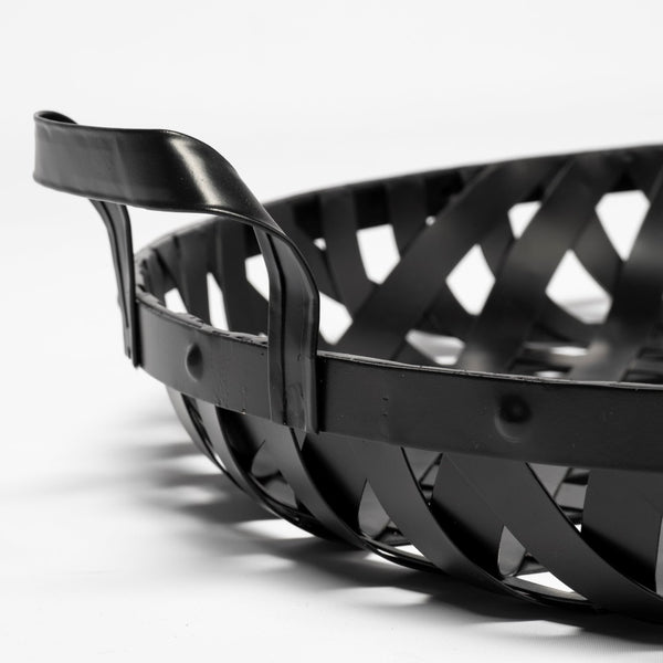 Mercana Lito Elegant Woven Metal Serving Trays for Modern Home Décor, Stylish Organization & Display 68951