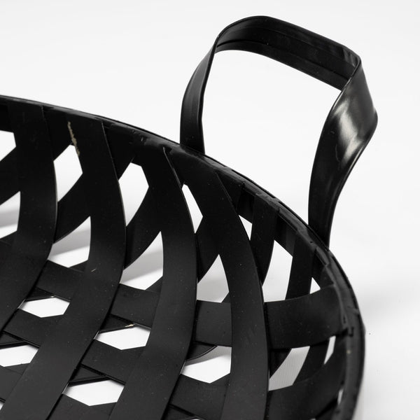Mercana Lito Elegant Woven Metal Serving Trays for Modern Home Décor, Stylish Organization & Display 68951