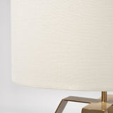 Mercana Edwards (26"H) Gold Metal Base w/ Cream Fabric Shade Table Lamp  68966