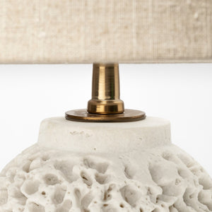 Mercana Mariam Coastal-Inspired Table Lamp with Sculptural Coral Base and Soft Fabric Shade for Modern Spaces 68971