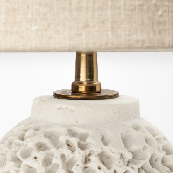 Mercana Mariam Coastal-Inspired Table Lamp with Sculptural Coral Base and Soft Fabric Shade for Modern Spaces 68971