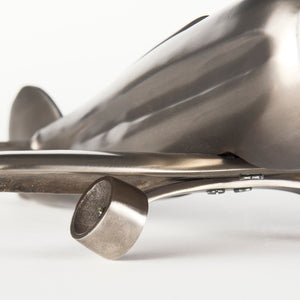 Mercana Maverick II Sleek Metal Fighter Plane Sculpture for Modern Decor, Perfect Accent for Any Space 68955
