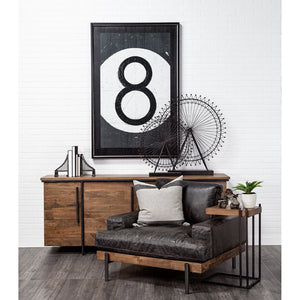 Mercana London Eye III Ferris Wheel Sculpture – Elegant Metal Décor with Wood Accents for Modern Spaces Black Metal | 27H 57117