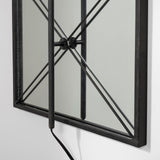 Mercana Krissta Black Metal and Mirror Wall Sconce 68973-AB