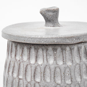 Mercana Azul Decorative Ceramic Box – Artisan Textured Accent for Modern Interiors, Ideal for Stylish Storage Gray Ceramic | 5.1W 68914