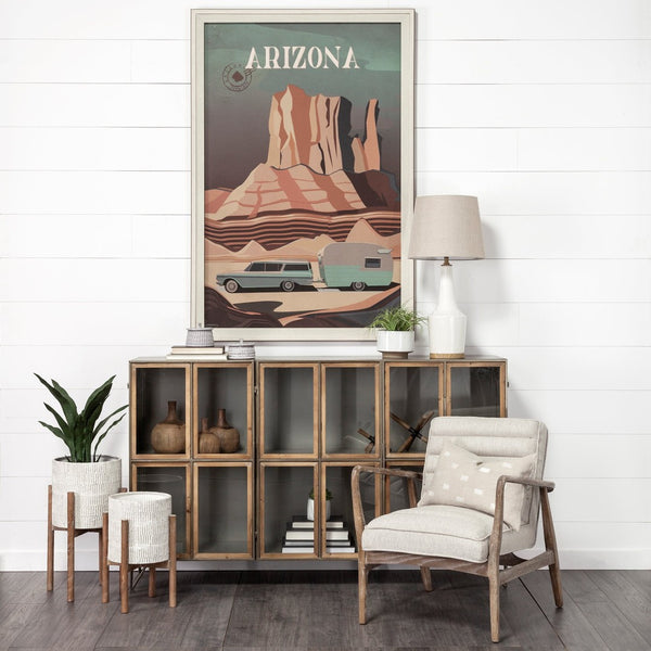 Mercana Stuhrling Jack-Shaped Accent Decor - Rustic Coastal Charm with Whitewashed Finish & Metal Detail Brown Wood | 5H 68640