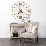 Devonshire 42L x 42H Round Oversized Farmhouse Wall Clock